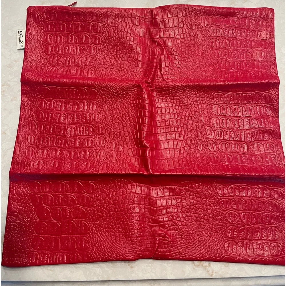 16”x16” Faux Red Pillow Cover
